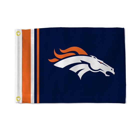 NFL Football Denver Broncos Stripes Utility Flag - Double Sided - Great for Boat/Golf Cart/Home ect.