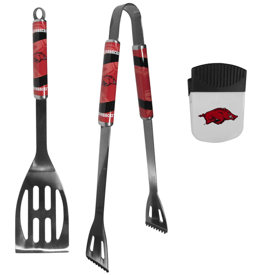 Arkansas Razorbacks 2 pc BBQ Set and Chip Clip