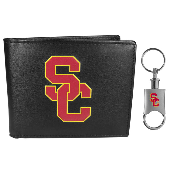 USC Trojans Bi-fold Wallet & Valet Key Chain