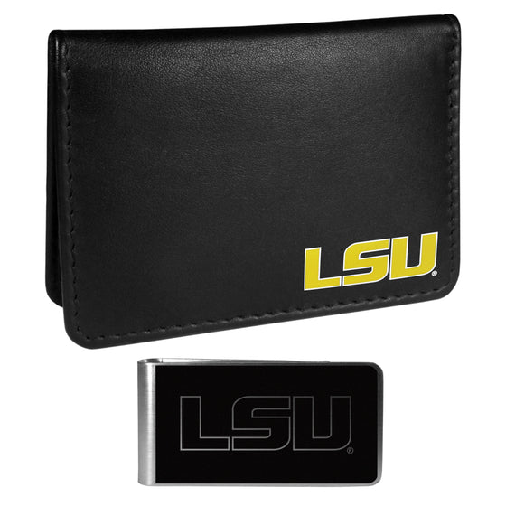 LSU Tigers Weekend Bi-fold Wallet & Black Money Clip