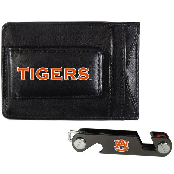 Auburn Tigers Leather Cash & Cardholder & Key Organizer