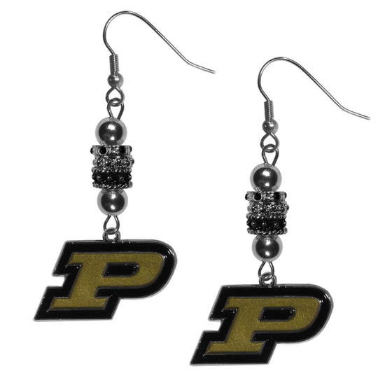 Purdue Boilermakers Euro Bead Earrings