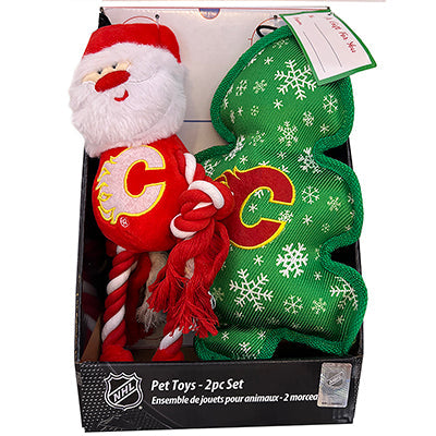 Calgary Flames Santa Rope/x-mas Tree Toy Boxset