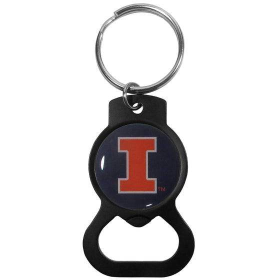 Illinois Fighting Illini Bottle Opener Key Chain, Black