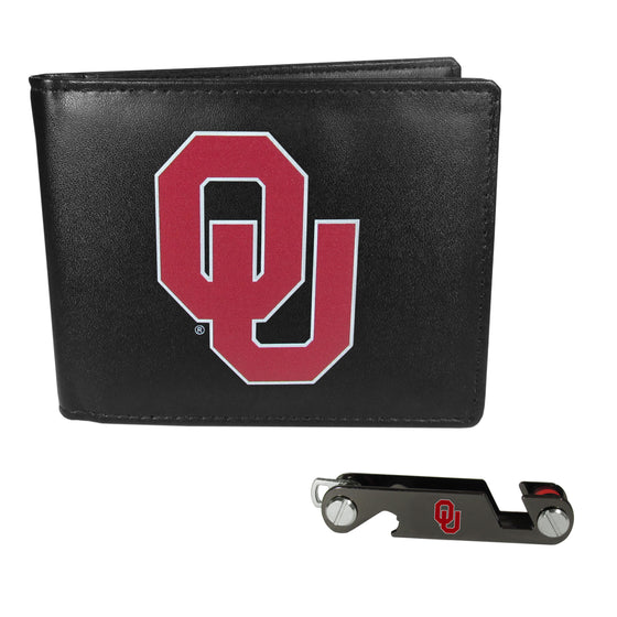 Oklahoma Sooners Leather Bi-fold Wallet & Key Organizer