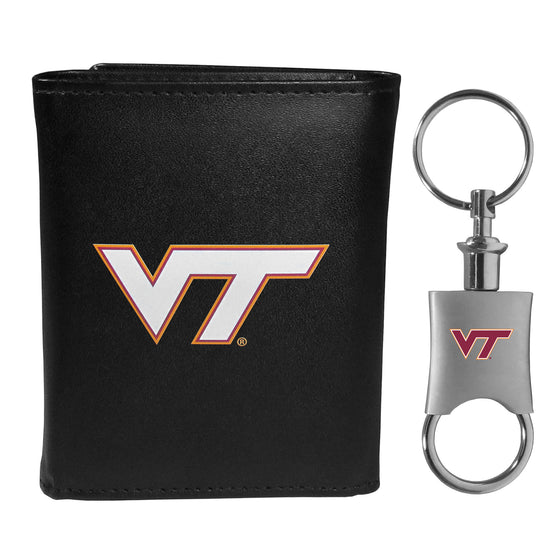 Virginia Tech Hokies Tri-fold Wallet & Valet Key Chain