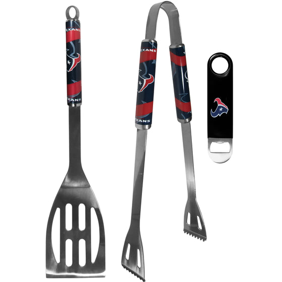 Houston Texans 2 pc BBQ Set and Bottle Opener