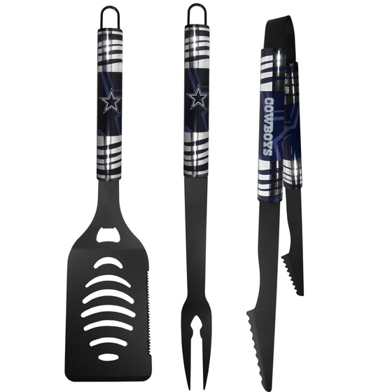 Dallas Cowboys 3 pc Black Tailgater BBQ Set