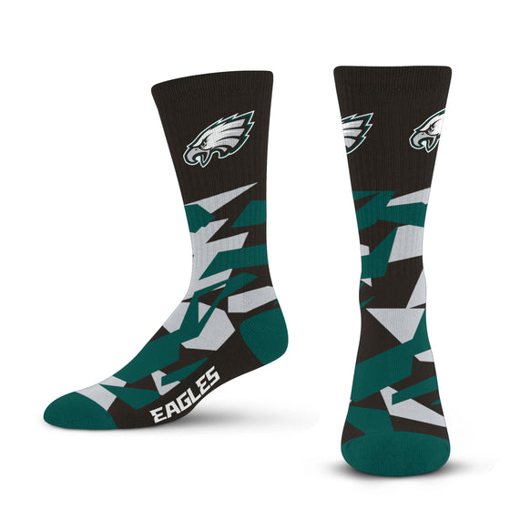 Philadelphia Eagles Shattered Camo Socks - Large - 757 Sports Collectibles