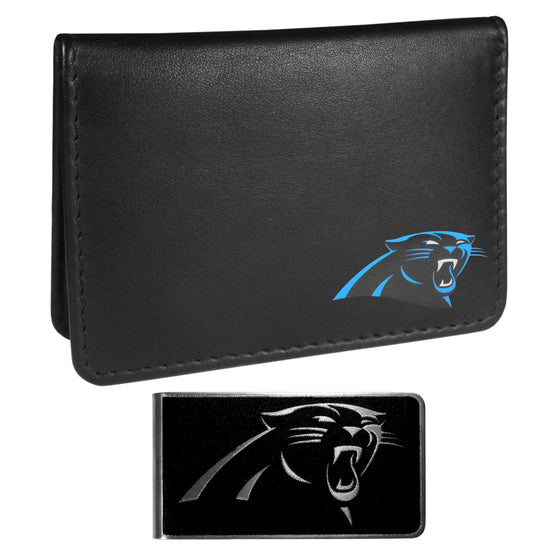 Carolina Panthers Weekend Bi-fold Wallet & Black Money Clip