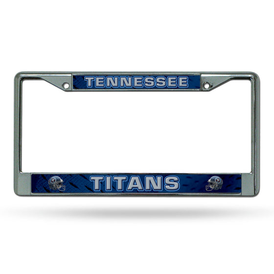 Tennessee Titans License Plate Frame Chrome Printed Insert