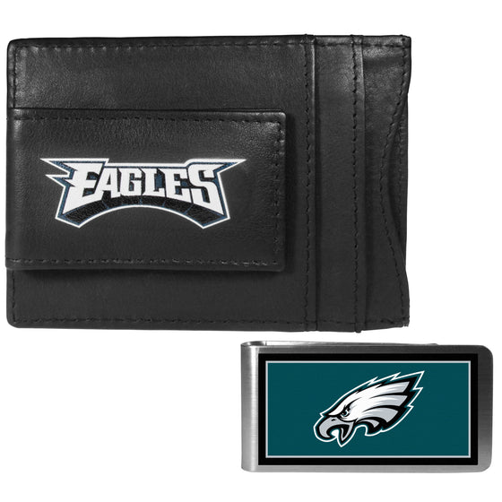 Philadelphia Eagles Leather Cash & Cardholder & Color Money Clip