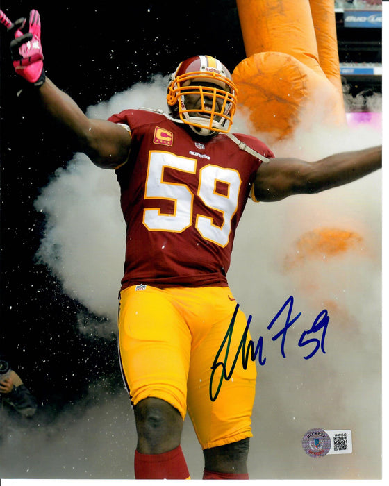 Washington Commanders London Fletcher Signed Auto 16x20 Photo - BAS COA - 757 Sports Collectibles