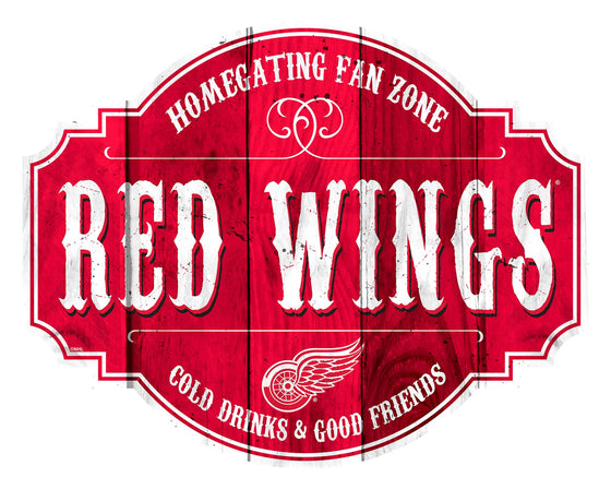 Detroit Red Wings Sign Wood 12 Inch Homegating Tavern - Special Order