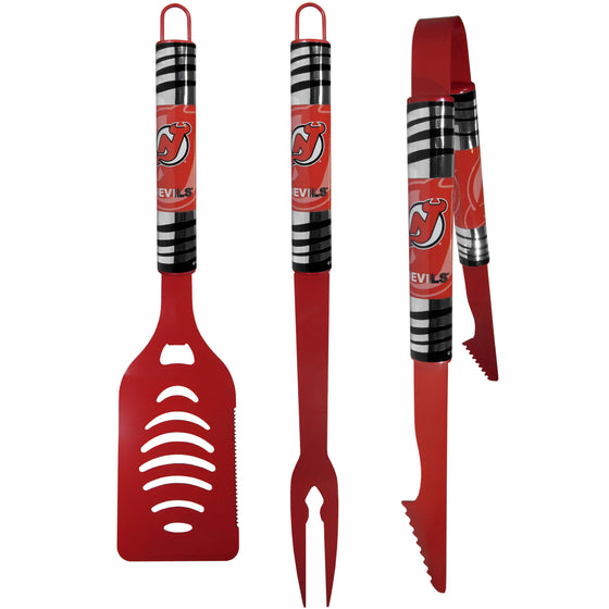 New Jersey Devils 3 pc Color BBQ Tool Set