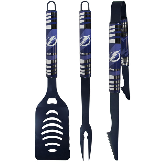 Tampa Bay Lightning 3 pc Color BBQ Tool Set