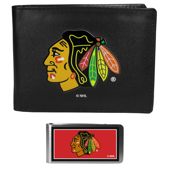 Chicago Blackhawks Bi-fold Wallet & Color Money Clip