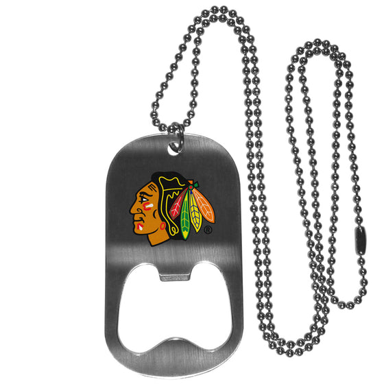 Chicago Blackhawks Bottle Opener Tag Necklace