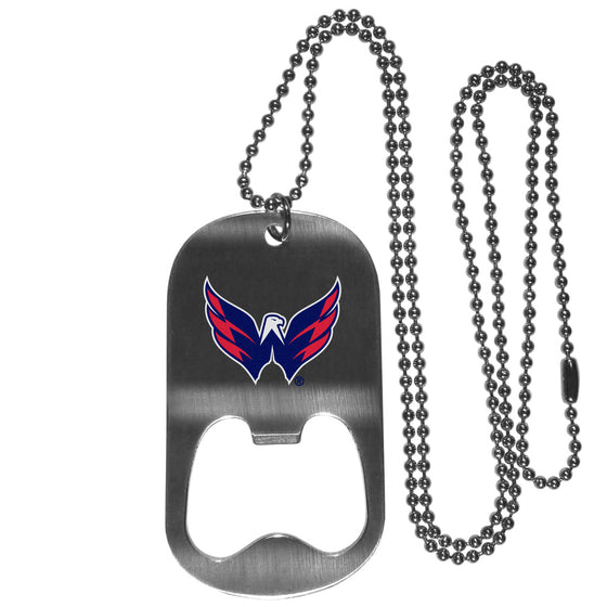 Washington Capitals Bottle Opener Tag Necklace