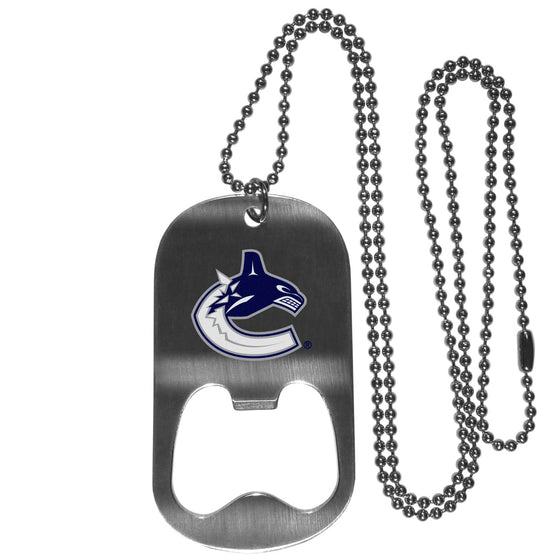 Vancouver Canucks Bottle Opener Tag Necklace