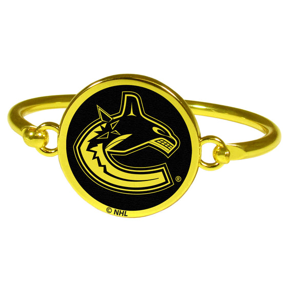 Vancouver Canucks Gold Tone Bangle Bracelet