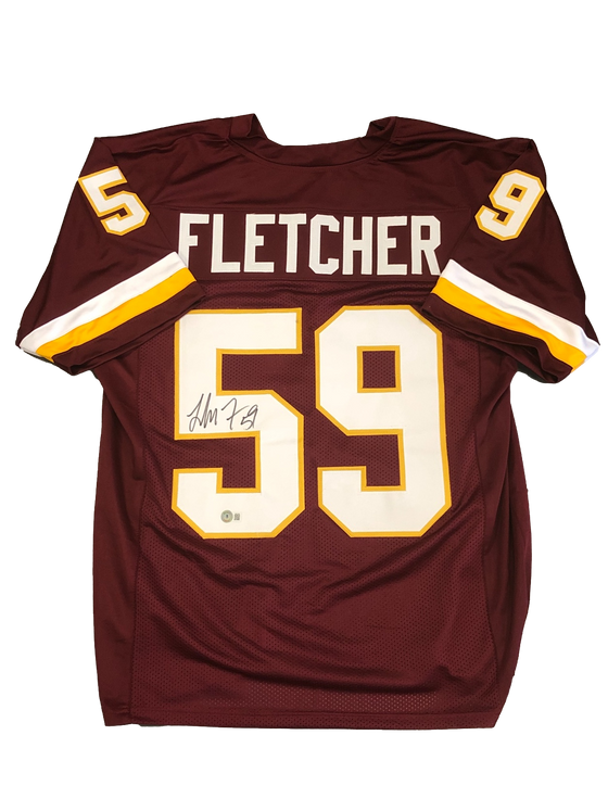 Washington Commanders London Fletcher Signed Auto Burgundy Jersey - BAS COA - 757 Sports Collectibles