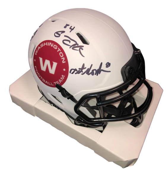 Washington Commanders Art Monk, Gary Clark, Ricky Sanders Posse Signed Auto Lunar Mini Helmet - JSA W COA - 757 Sports Collectibles