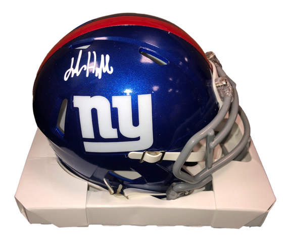 New York Giants Jalin Hyatt Signed Auto Speed Mini Helmet - JSA W COA - 757 Sports Collectibles