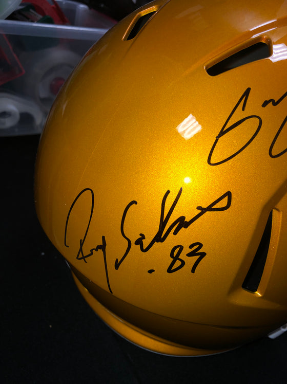 Washington Commanders Art Monk, Gary Clark, Ricky Sanders Posse Signed Auto Full Size Replica Flash Helmet - JSA W COA - 757 Sports Collectibles