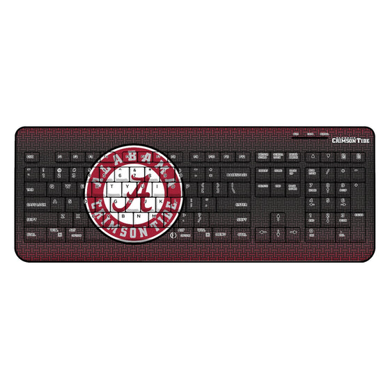 Alabama Crimson Tide Linen Wireless USB Keyboard-0