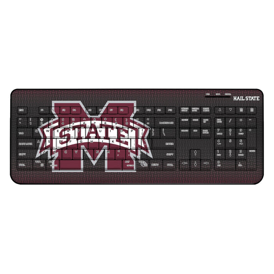 Mississippi State Bulldogs Linen Wireless USB Keyboard-0