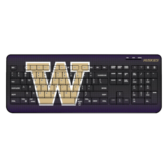 Washington Huskies Linen Wireless USB Keyboard-0