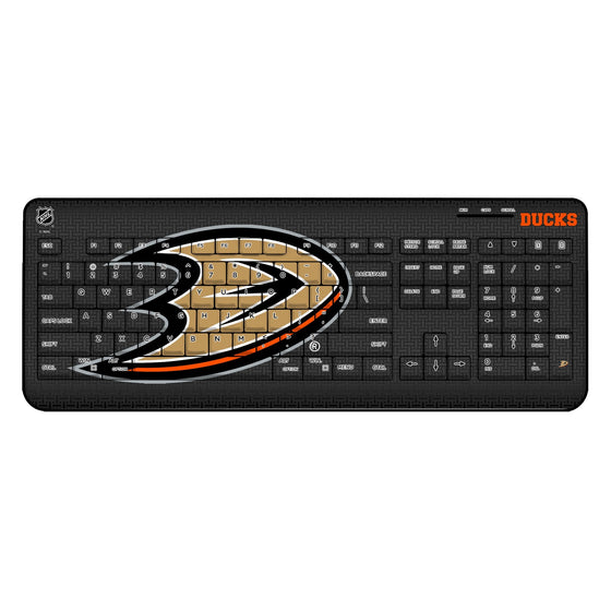 Anaheim Ducks Linen Wireless USB Keyboard-0