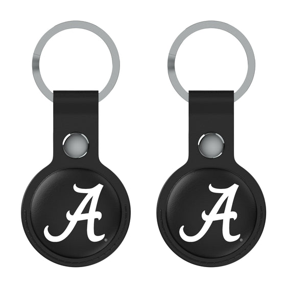 University of Alabama Crimson Tide Script A Insignia Black Airtag Holder 2-Pack-0