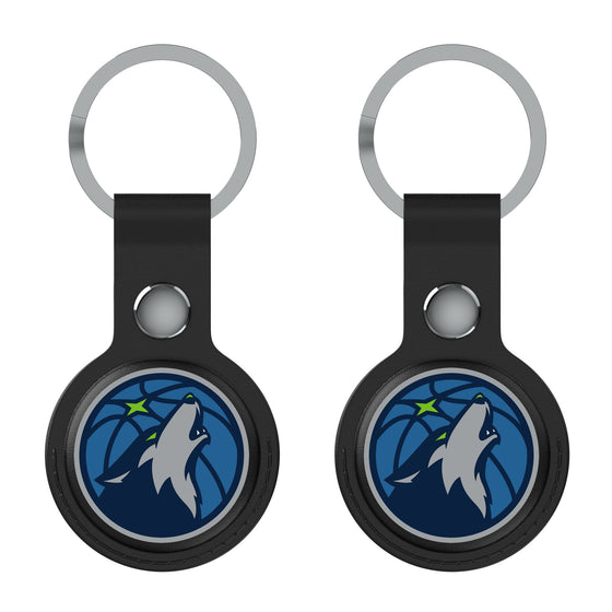 Minnesota Timberwolves Insignia Black Airtag Holder 2-Pack-0