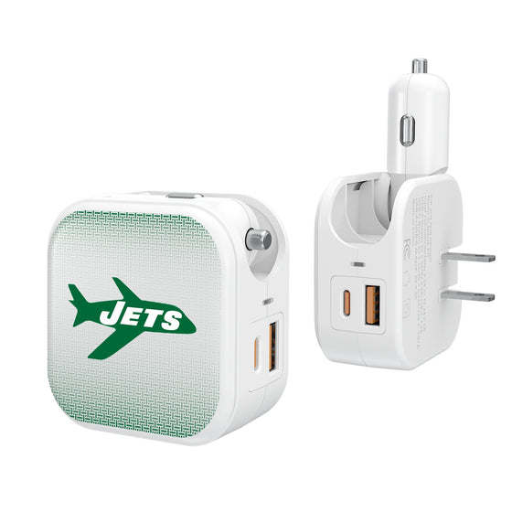 New York Jets 1963 Historic Collection Linen 2 in 1 USB Charger-0