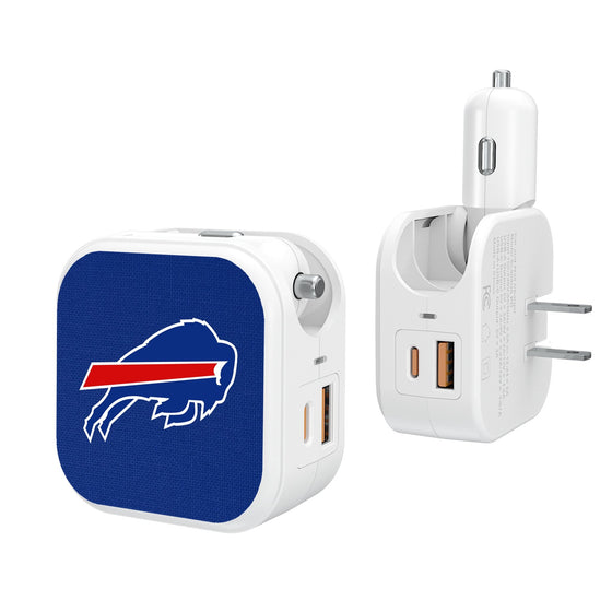 Buffalo Bills Solid 2 in 1 USB Charger-0