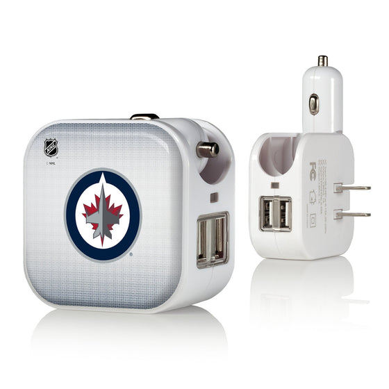 Winnipeg Jets Linen 2 in 1 USB Charger-0