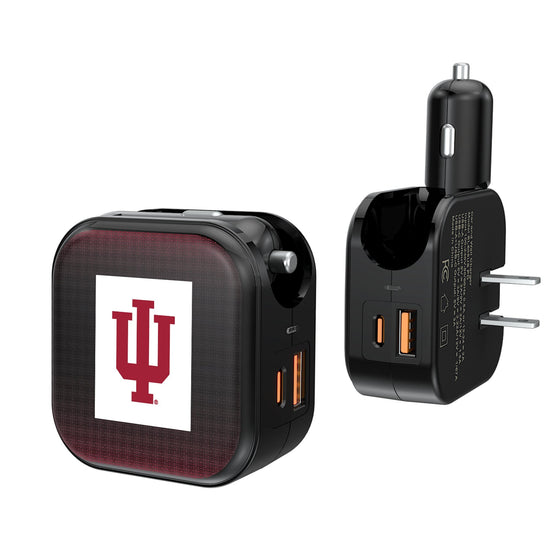 Indiana Hoosiers Linen 2 in 1 USB A/C Charger-0