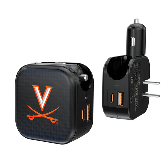 Virginia Cavaliers Linen 2 in 1 USB A/C Charger-0