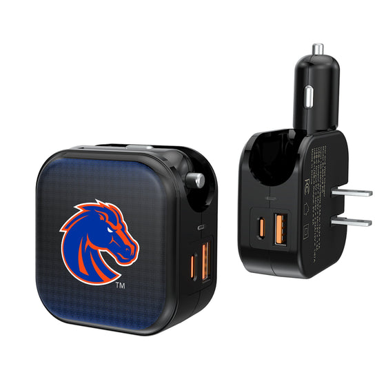 Boise State Broncos Linen 2 in 1 USB A/C Charger-0