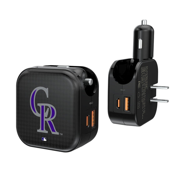 Colorado Rockies Linen 2 in 1 USB A/C Charger-0