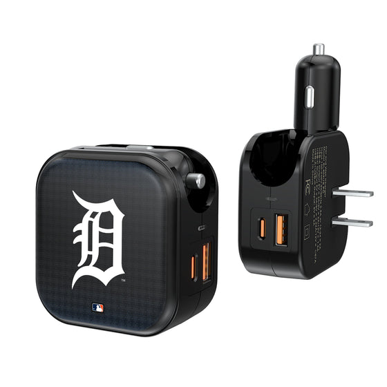 Detroit Tigers Linen 2 in 1 USB A/C Charger-0