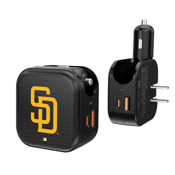 San Diego Padres Linen 2 in 1 USB A/C Charger-0