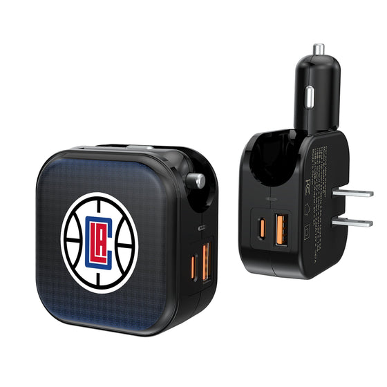 Los Angeles Clippers Linen 2 in 1 USB A/C Charger-0