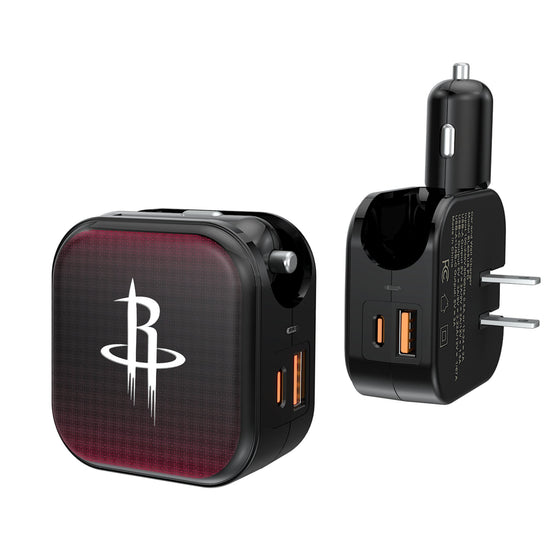 Houston Rockets Linen 2 in 1 USB A/C Charger-0