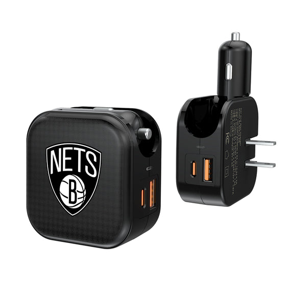 Brooklyn Nets Linen 2 in 1 USB A/C Charger-0