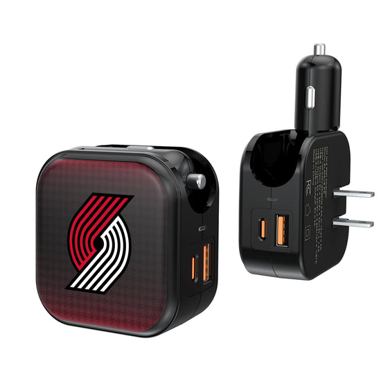 Portland Trail Blazers Linen 2 in 1 USB A/C Charger-0