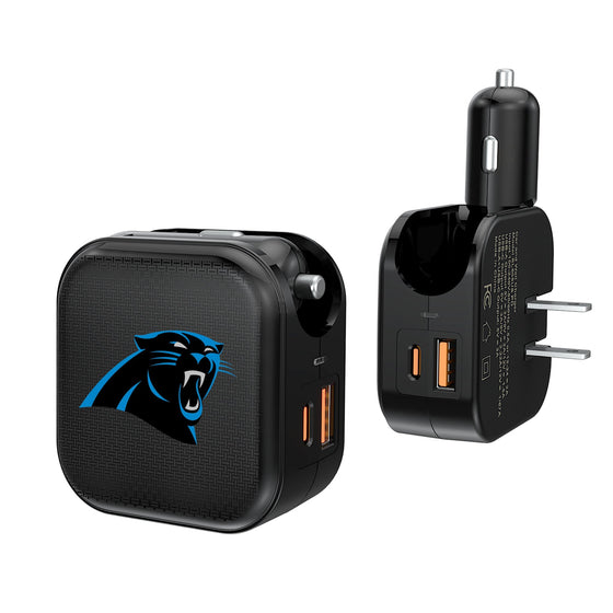 Carolina Panthers Linen 2 in 1 USB A/C Charger-0