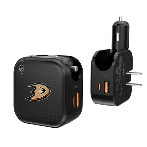 Anaheim Ducks Linen 2 in 1 USB A/C Charger-0
